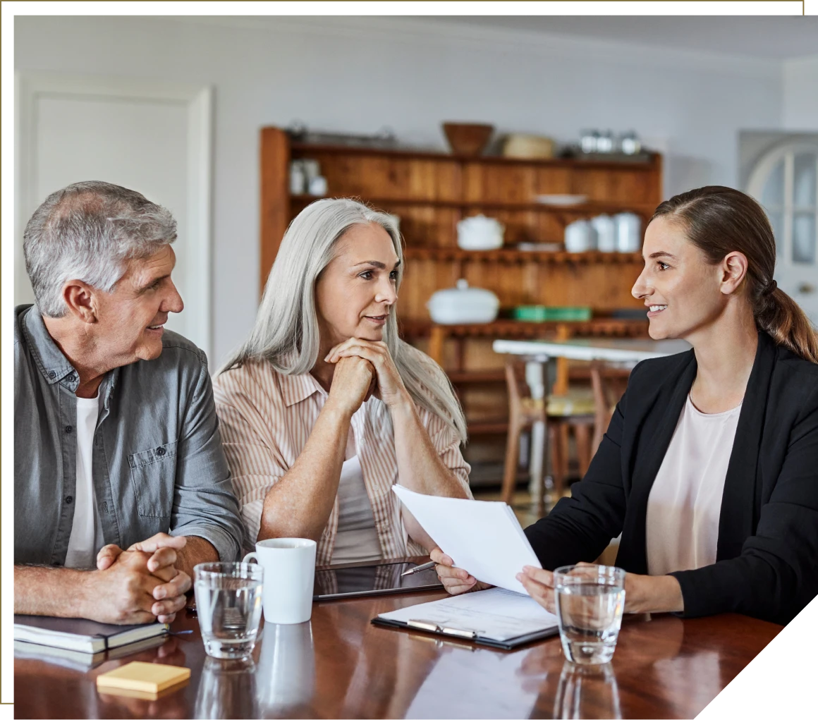 Couple meeting with financial advisor